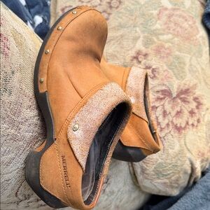 Merrell Women's Brown Mules with Stud Accents and perfect arch support